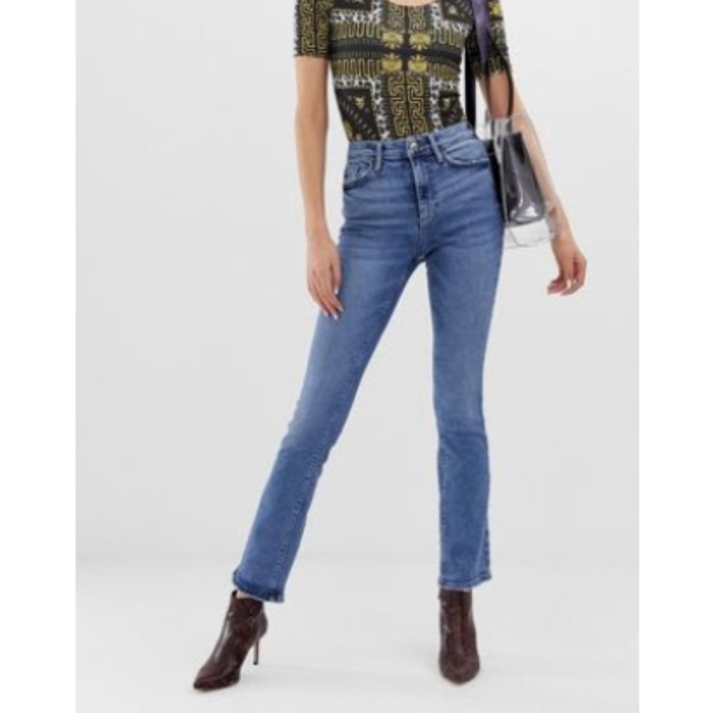 River Island bootcut jeans in mid wash